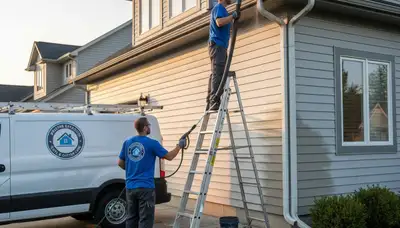 Gutter cleaning service in Greenville, NC for debris removal and improved water flow