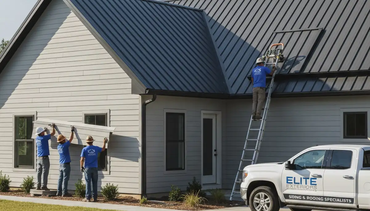 Metal roofing installation by Next Level Exteriors in Greenville, NC, durable and weather-resistant