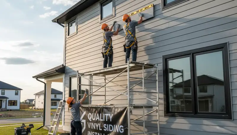 Vinyl siding installation by Next Level Exteriors in Greenville, NC home exterior upgrade
