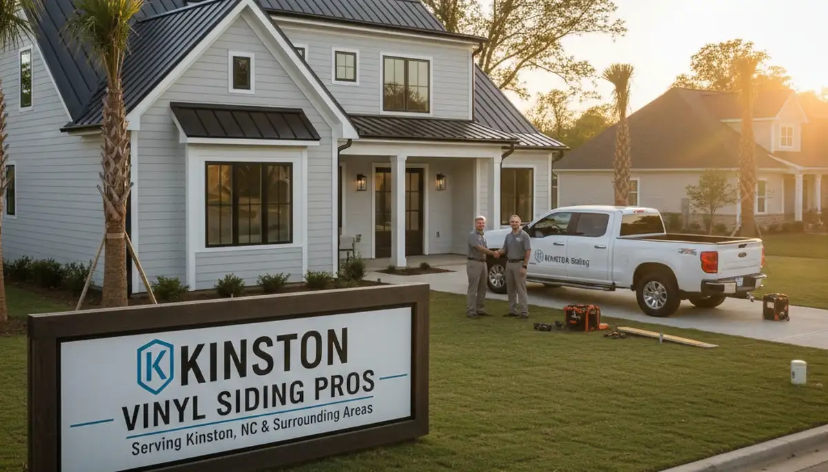 Professional vinyl siding installation on home exterior in Greenville, NC