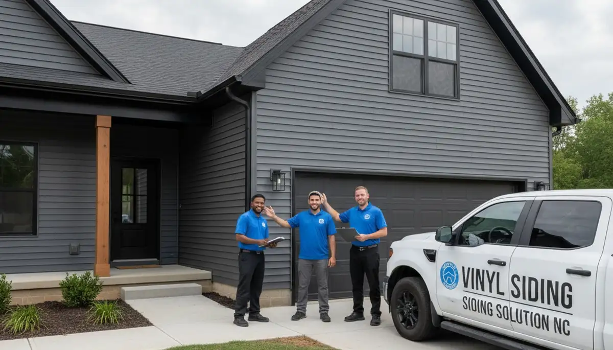 Professional vinyl siding installation on home exterior in Greenville, NC