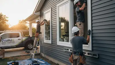 Professional window installation with vinyl siding in Greenville, NC by Next Level Exteriors