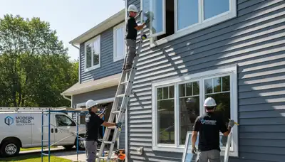 Vinyl siding and window replacement by Next Level Exteriors in Greenville, NC